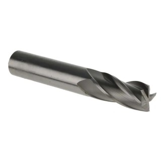 Dormer Solid Carbide End Mill 14 mm Cutter Diameter, 14 mm Shank Diameter, 30 mm Cut Length, 4 Flutes, Bright Finish S90414.0