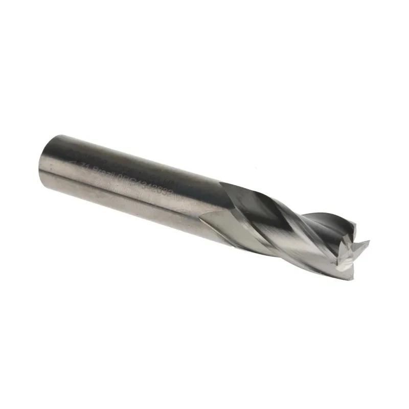 Dormer Solid Carbide End Mill 12 mm Cutter Diameter, 25 mm Cut Length, 12 mm Shank Diameter, 4 Flutes, Bright S90412.0