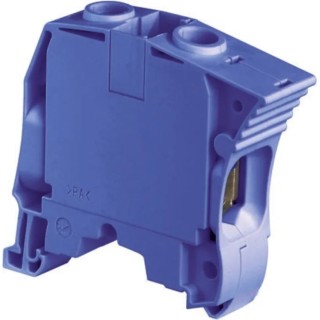Entrelec ZS35 Series Blue Feed Through Terminal Block 35mm², 2-Level, Screw Termination, 1000V AC, 125A 1SNK516020R0000