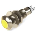 Marl Yellow Panel Mount Indicator 110V AC, IP67, 8.1 mm Mounting Hole, Solder Tab Termination 534-521-75