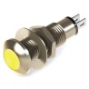 Marl Yellow Panel Mount Indicator 110V AC, IP67, 8.1 mm Mounting Hole, Solder Tab Termination 534-521-75