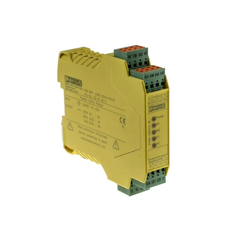 Phoenix Contact Safety Relay PSR-SPP- 24UC/SDC4/2X1/B 24V dc 2 Safety Contacts 1 Auxiliary Contact SDC4
