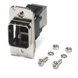 Phoenix Contact Panel Mount Frame CUC for Use with RJ45 Connectors, Metal Silver, Model 1413962