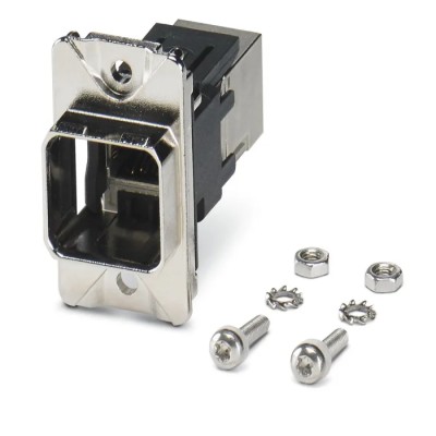 Phoenix Contact Panel Mount Frame CUC for Use with RJ45 Connectors, Metal Silver, Model 1413962