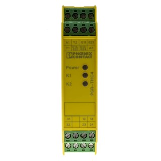 Phoenix Contact Safety Relay 24V AC/DC, 2 Safety Contacts, 1 Auxiliary Contact, IP67, Model THC4 