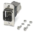 Phoenix Contact Panel Mount Frame for RJ45 Connectors CUC Series Metal Silver 1413961