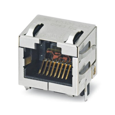 Phoenix Contact VS-08-BU Series RJ45 Connector Female Surface Mount Cat6a STP Shield Straight 1 Port 8 Way 1420401