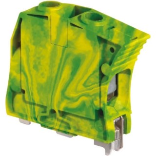 Entrelec ZS35 Series Earth Terminal Block Yellow Green 35mm² 1-Level Screw ATEX 1SNK516150R0000
