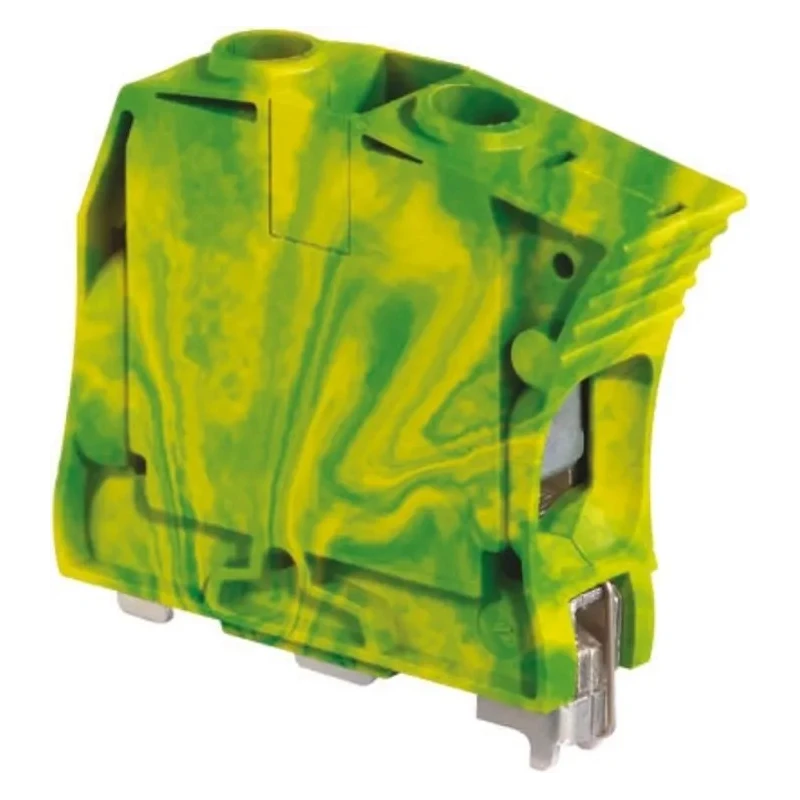 Entrelec ZS35 Series Earth Terminal Block Yellow Green 35mm² 1-Level Screw ATEX 1SNK516150R0000