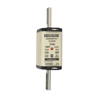 Mersen NH Fuse Type NH2, 315A Current Rating, 500V AC, gG Application, Full Range Breaking Capacity K219820 / NH2GG50V315-1
