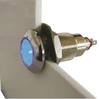 Marl Panel Mount LED Indicator White Lens 12.7 mm Mount Hole IP67 28V DC Solder Tab Termination 538-997-63