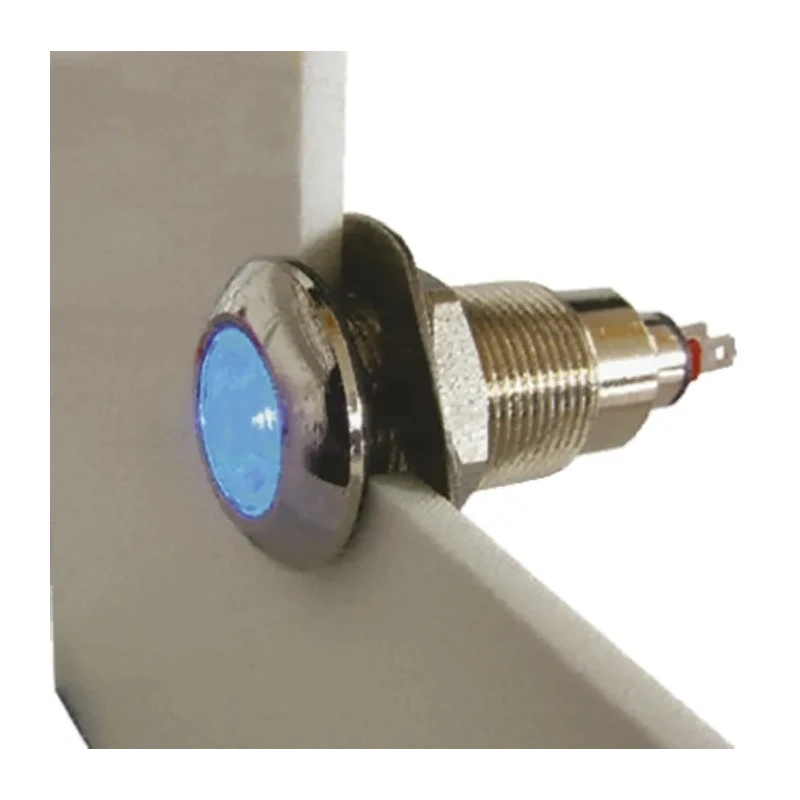 Marl Panel Mount LED Indicator White Lens 12.7 mm Mount Hole IP67 28V DC Solder Tab Termination 538-997-63