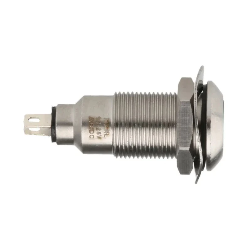 Marl Panel Mount LED Indicator Green, 12.7 mm Mount Hole, Solder Tab Terminal, IP67 Rated, 12-28V DC, 538-532-63