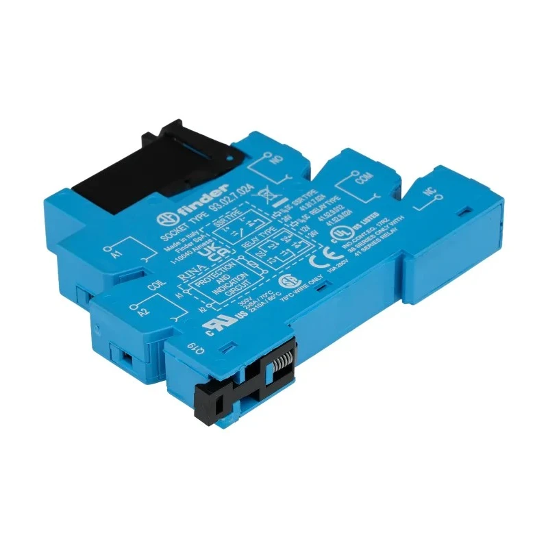 Finder 38 Series Interface Relay DIN Rail Mount 24V DC Coil 6A SPST Switching 16.5mA Coil Current 38.31.7.024.9024