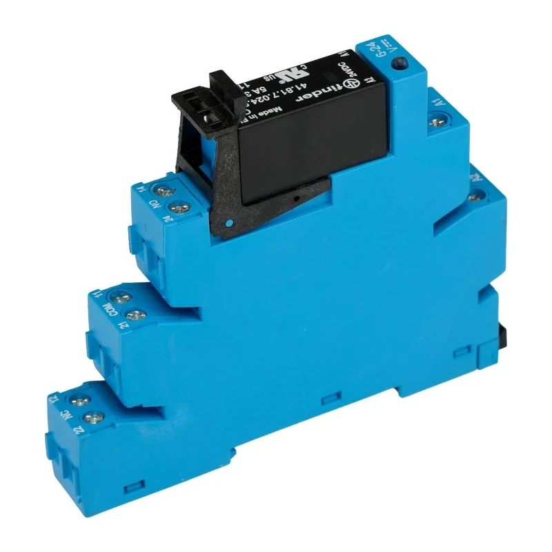 Finder 38 Series Interface Relay DIN Rail Mount 24V DC Coil 6A SPST Switching 16.5mA Coil Current 38.31.7.024.9024