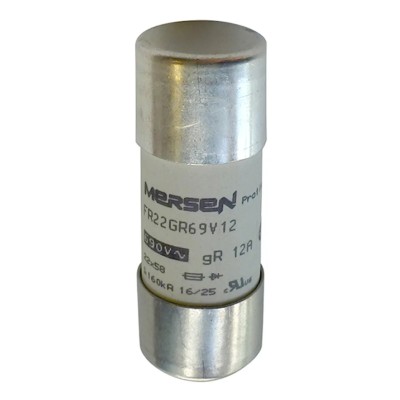 Mersen 32A Ceramic FF Super Fast Acting Protistor Cartridge Fuse, 22 x 58 mm, 700V AC FR22GR69V32T A1018624 / FR22GR69V32T