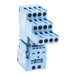 Finder 8 Way 250V AC DIN Rail Relay Socket, 10A Current, Screw Terminal, Compatible with 55.34 and 55.32 Relay 94.02SMA