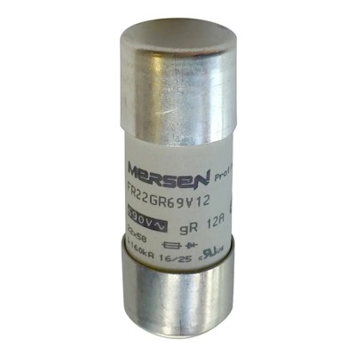 Mersen 100A FF Ceramic Cartridge Fuse, 22 x 58 mm, 700V AC, Super Fast Acting Protistor Series F1018560 / FR22GR69V100