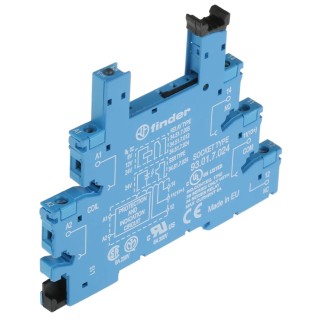 Finder 5 Way 24V DC DIN Rail Relay Socket for 34.51 and 34.81 Series Relays 93.01.7.024