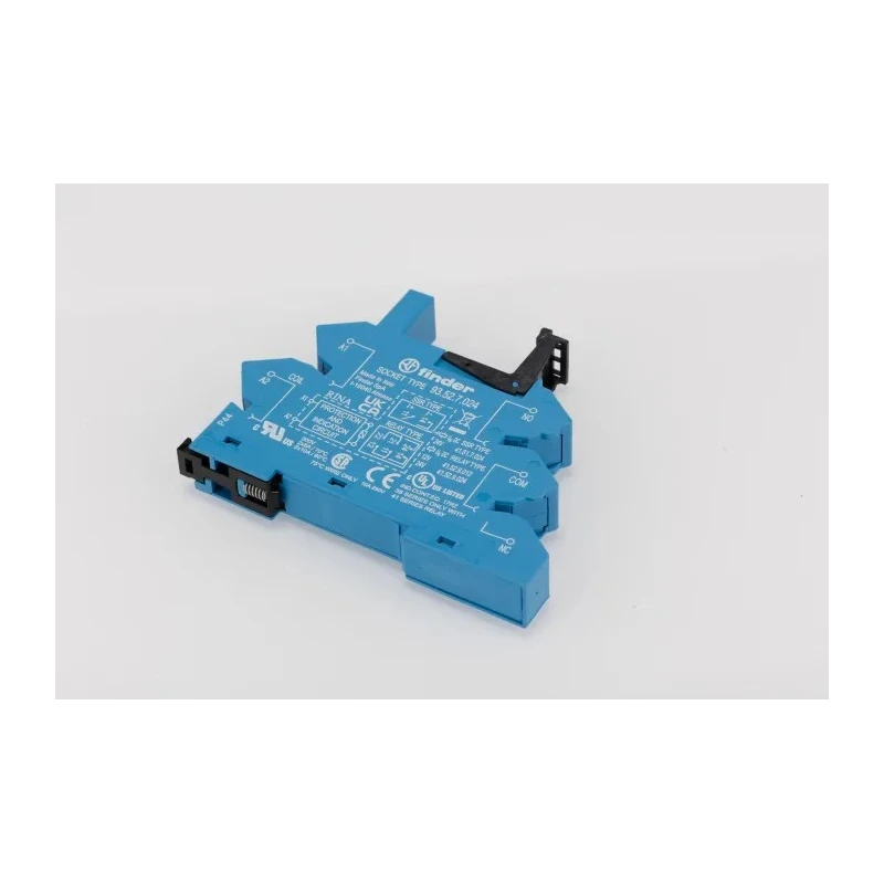 Finder 5 Way 24V DC DIN Rail Relay Socket 10A for 41 Series 93.52.7.024