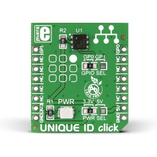 MikroElektronika Development Board for DS2401 Silicon Serial Number IC, 64bit Memory, 1 Wire Interface, MikroBus MIKROE-1819