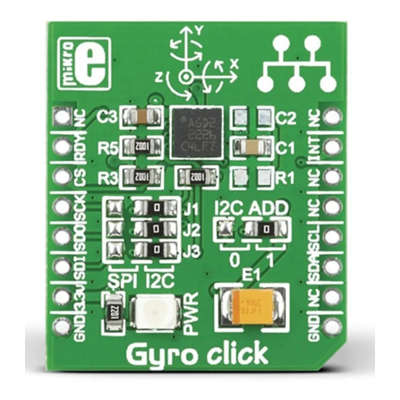 MikroElektronika Gyroscope Sensor Development Board for L3GD20 GYRO Click MIKROE-1379