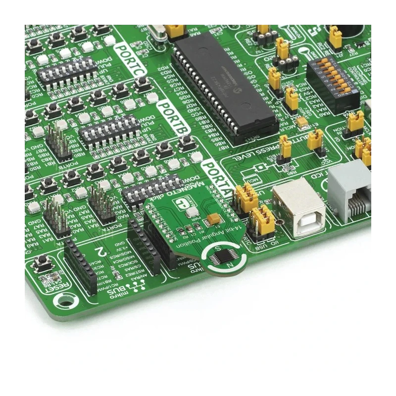 MikroElektronika Magneto Click Hall Effect Sensor MikroBus Click Board for AS5048A MIKROE-1886