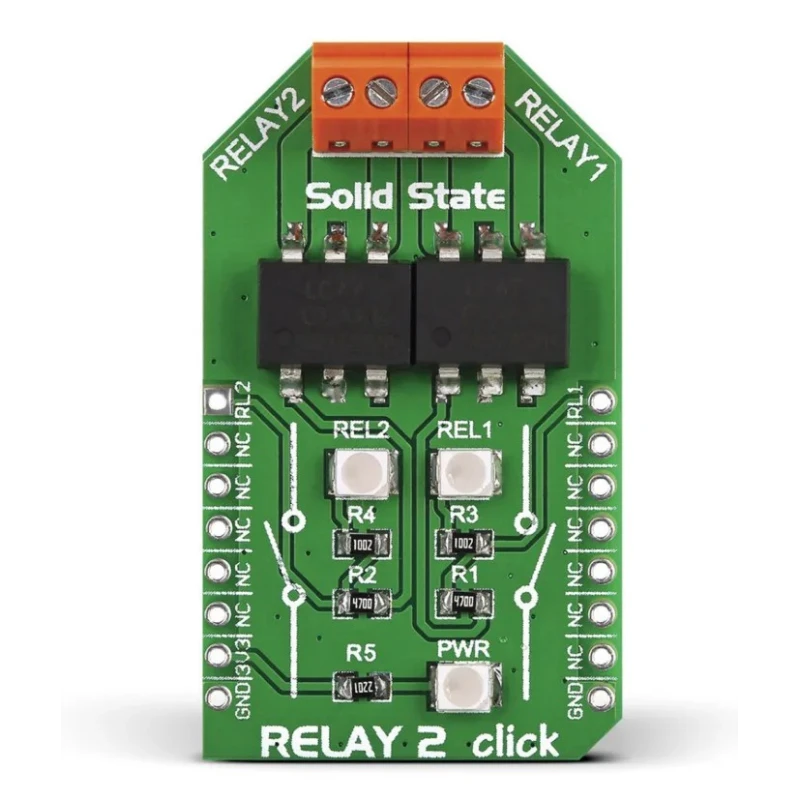MikroElektronika Power Management Development Kit Relay 2 Click with Dual Solid State Relays LCA717 