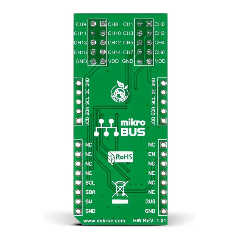 MikroElektronika Power Management Development Kit PWM Click PWM Controller for PCA9685PW, 16-Channel 12-bit MIKROE-1898