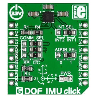MikroElektronika 6DOF IMU Click Inertial Measurement Unit 6 DoF MikroBus Click Board MAX21105 MIKROE-1941