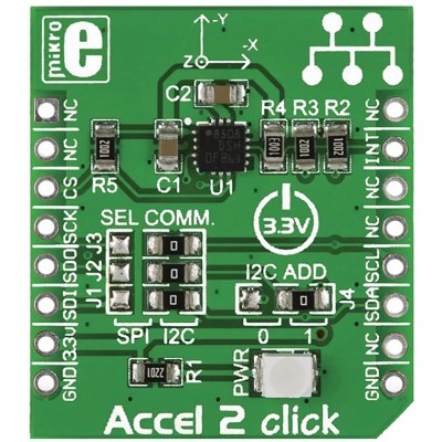 MikroElektronika Accel 2 Click Accelerometer Sensor MikroBus Click Board MIKROE-1905