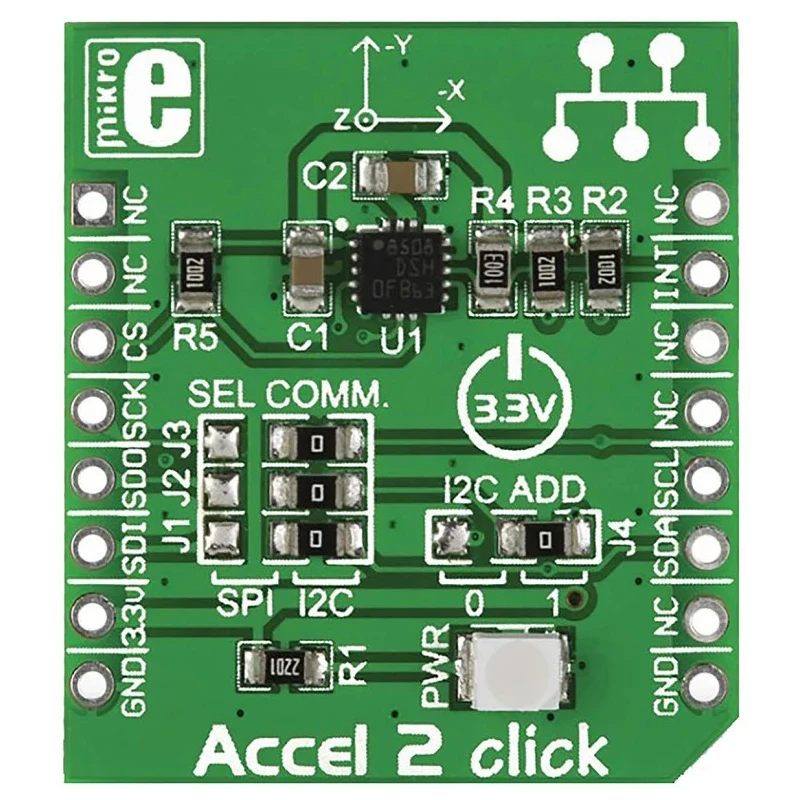 MikroElektronika Accel 2 Click Accelerometer Sensor MikroBus Click Board MIKROE-1905