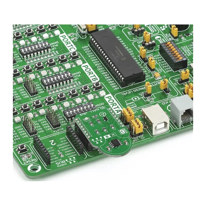 MikroElektronika 3D Hall Click Hall Effect Sensor MikroBus Click Board for MLX90333 MIKROE-1987