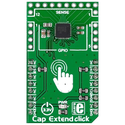 MikroElektronika Cap Extend Capacitive Touch MikroBus Click Board for MPR121 MIKROE-2238