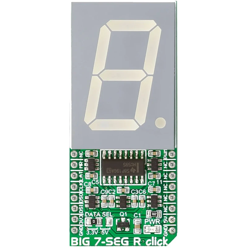 MikroElektronika Big 7-Seg R Click 7 Segment Display MikroBus Click Board MIKROE-2269