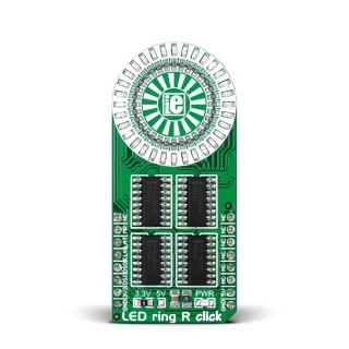 MikroElektronika LED Ring R Click LED Matrix Display Add On Board with 74HC595 MIKROE-2153