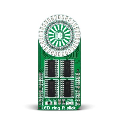 MikroElektronika LED Ring R Click LED Matrix Display Add On Board with 74HC595 MIKROE-2153
