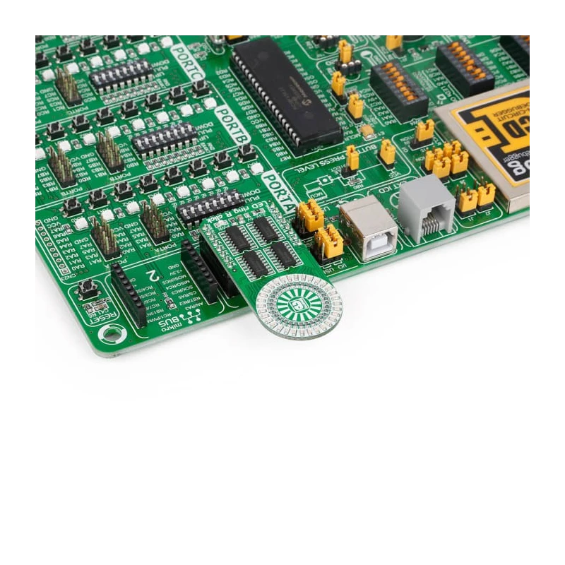 MikroElektronika LED Ring R Click LED Matrix Display Add On Board with 74HC595 MIKROE-2153