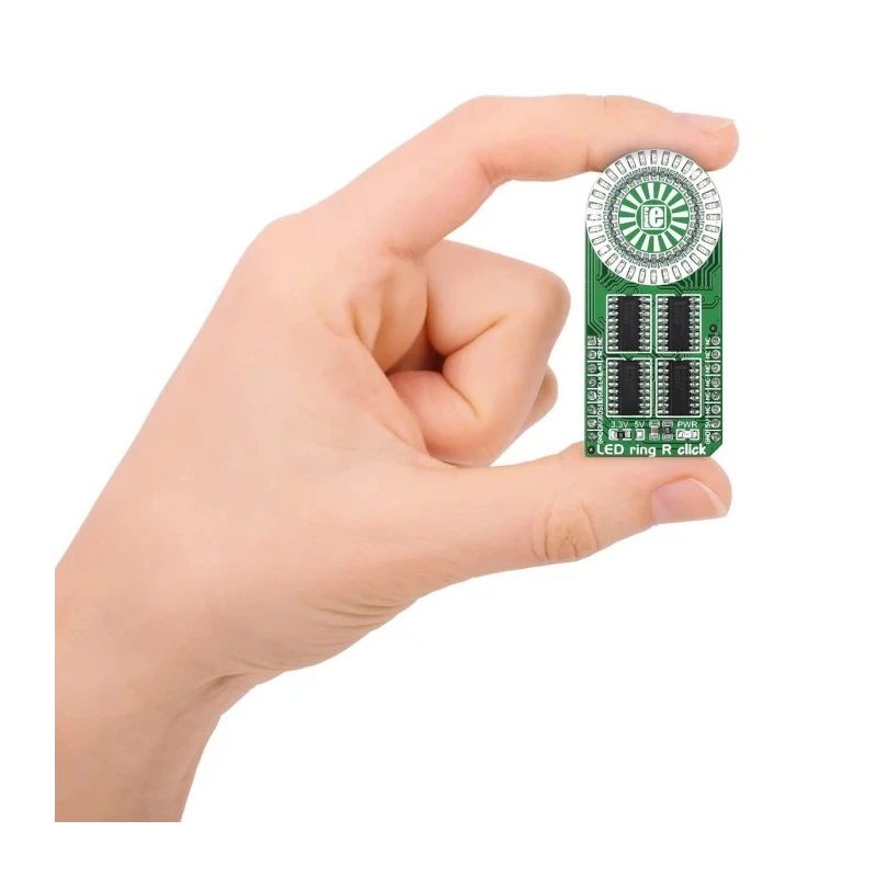 MikroElektronika LED Ring R Click LED Matrix Display Add On Board with 74HC595 MIKROE-2153