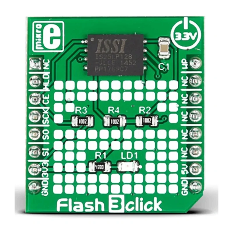 MikroElektronika Flash 3 Click Serial Flash Development Board 128Mbit Memory SPI Interface MIKROE-2374