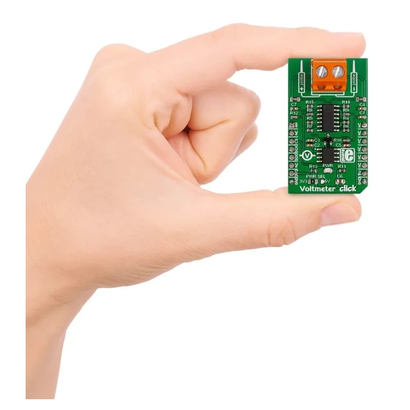 MikroElektronika Power Management Development Kit Voltmeter Click Voltage Measurement for MCP3201 for MikroBus MIKROE-2436