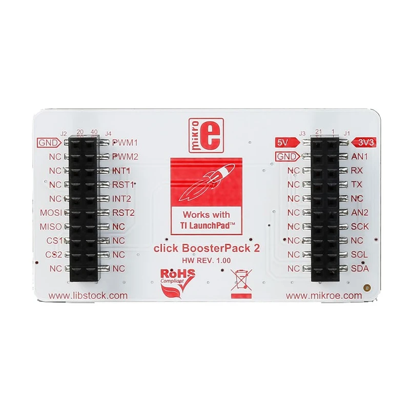 MikroElektronika Development Kit Shield for Use with Texas Instruments LaunchPads MIKROE-2381
