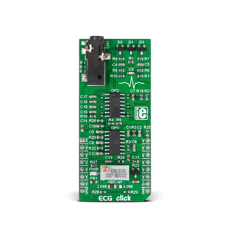 MikroElektronika Heart Rate Sensor MikroBus Click Board MCP609 MAX6106 MIKROE-2455