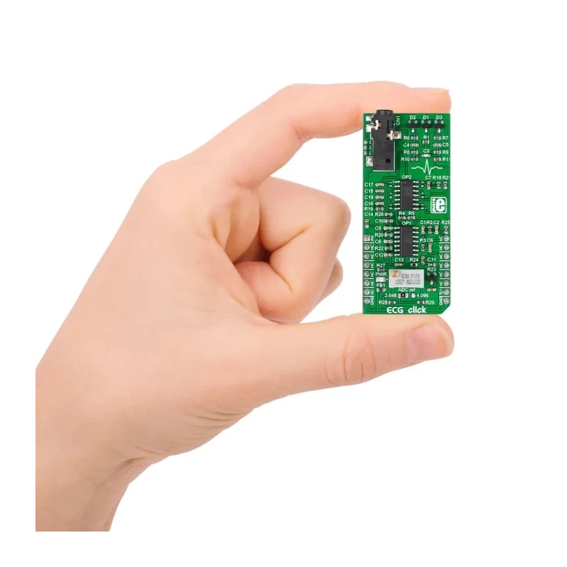MikroElektronika Heart Rate Sensor MikroBus Click Board MCP609 MAX6106 MIKROE-2455