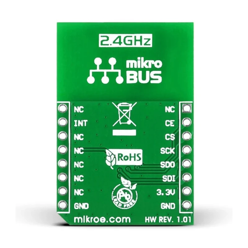 MikroElektronika Communication & Wireless Development Tool nRF T Click nRF24L01P RF Transceiver MikroBus Click MIKROE-1305