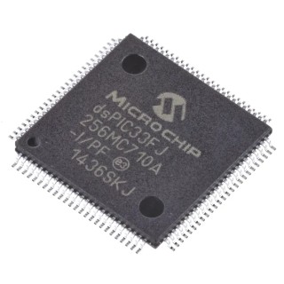 Microchip dsPIC33F 16-bit Digital Signal Processor 40 MIPS 256kB FLASH 100-Pin TQFP 