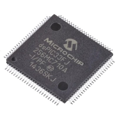 Microchip dsPIC33F 16-bit Digital Signal Processor 40 MIPS 256kB FLASH 100-Pin TQFP 