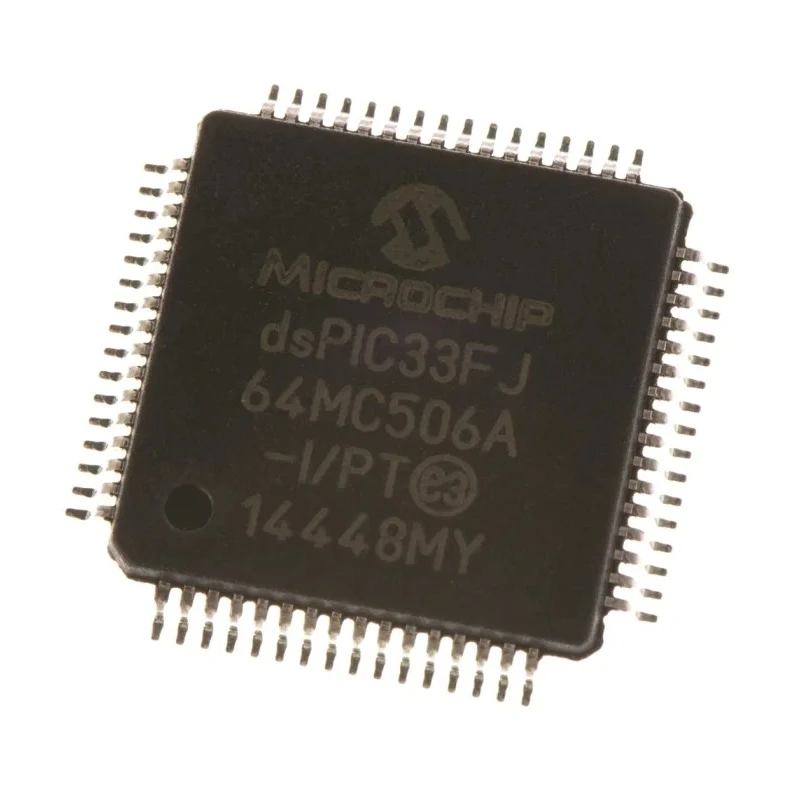Microchip 16 bit dsPIC33F Microcontroller, 40 MIPS, 64kB FLASH, 64-Pin TQFP dsPIC33FJ64MC506A-I/PT
