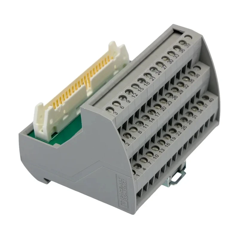 Phoenix Contact VIP-3/SC/ Series 40-Contact Male Interface Module Flat Ribbon Cable Connector DIN Rail Mount 60V DC 1A FLK40
