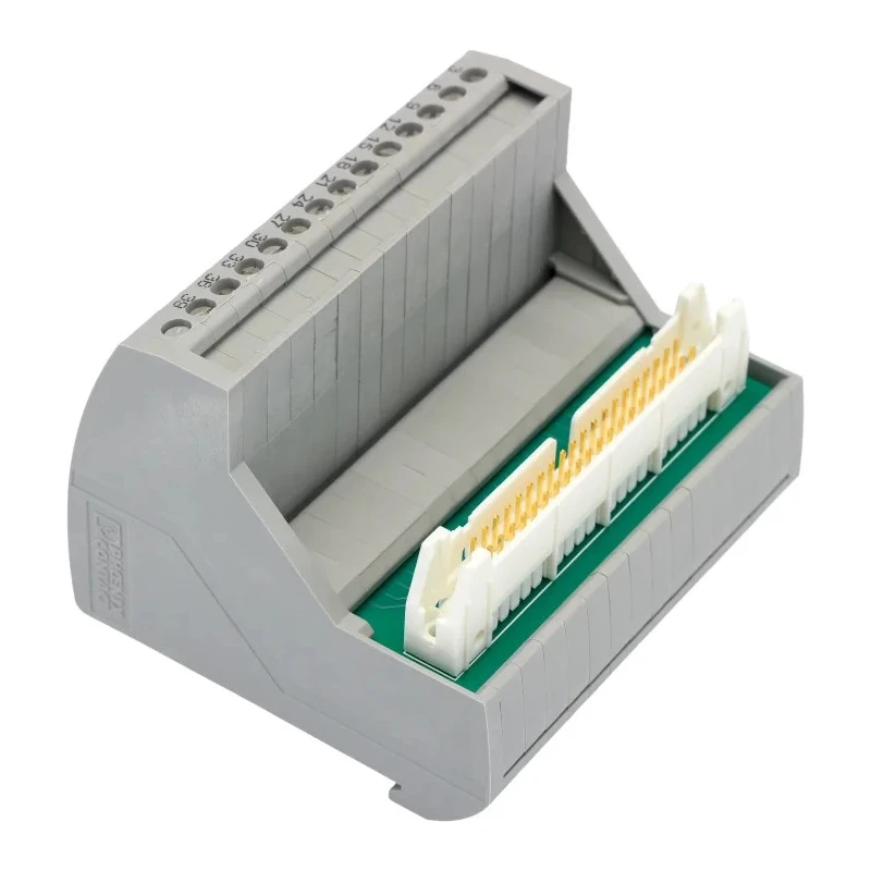 Phoenix Contact VIP-3/SC/ Series 40-Contact Male Interface Module Flat Ribbon Cable Connector DIN Rail Mount 60V DC 1A FLK40